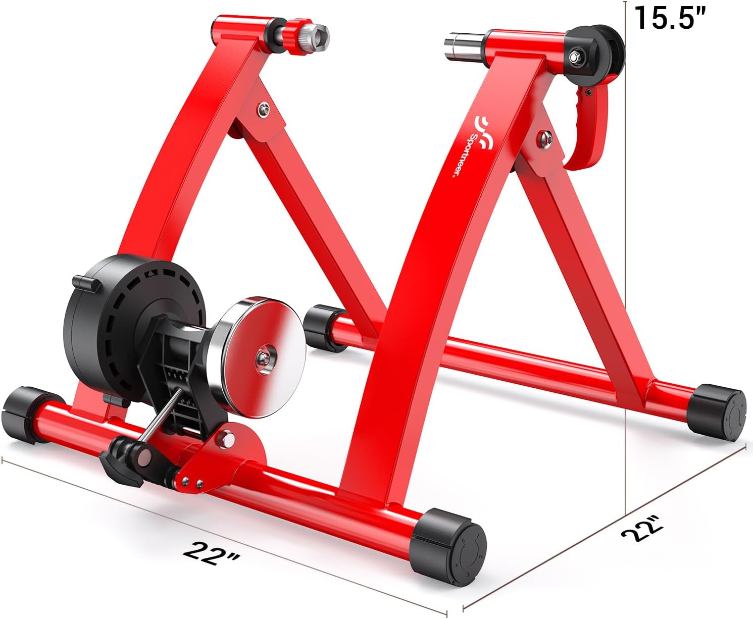 Detalle 2 de Sportneer Turbo Trainer magnetic stationary bike trainer for 26–28" & 700c wheels