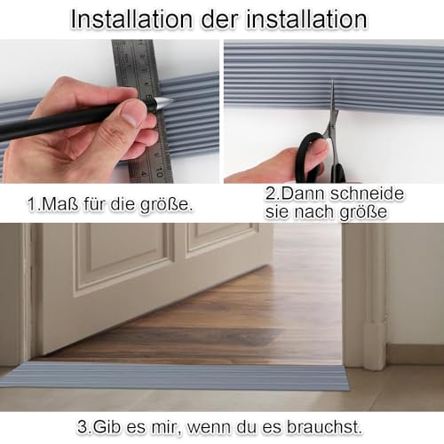 Detalle de AiDeHuaKeJi Türschwellenrampe – Klappbare Rampen aus PVC für Saugroboter, Rollstuhl & Barrierefreiheit