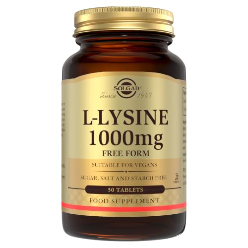 Detalle de SOLGAR Lysine 1000 mg, 50 Vegicaps – L-Lysine Supplement