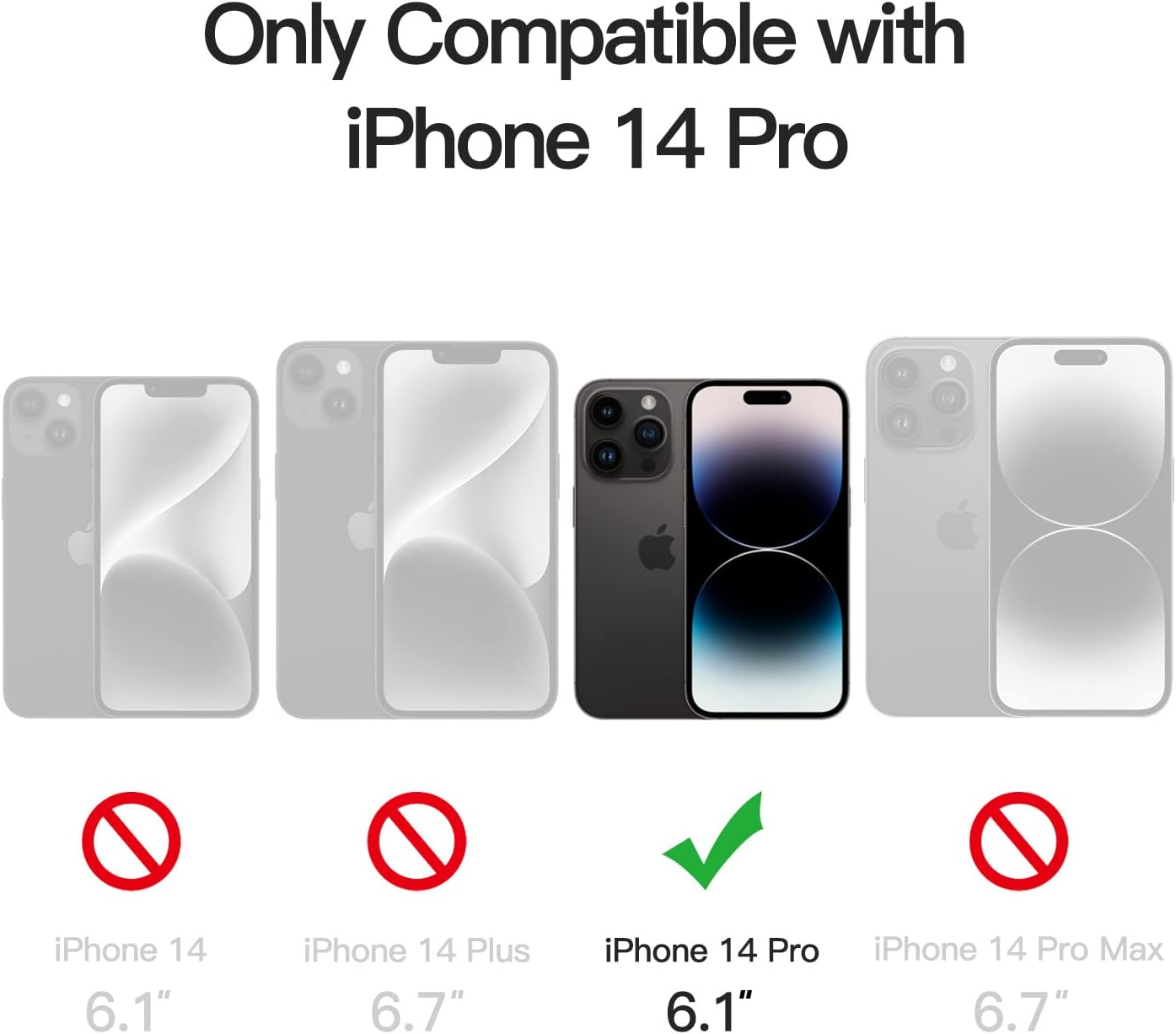 Detalle de JetTech Coque Magnétique pour iPhone 14 Pro (6,1 po) — arrière translucide mate, noir