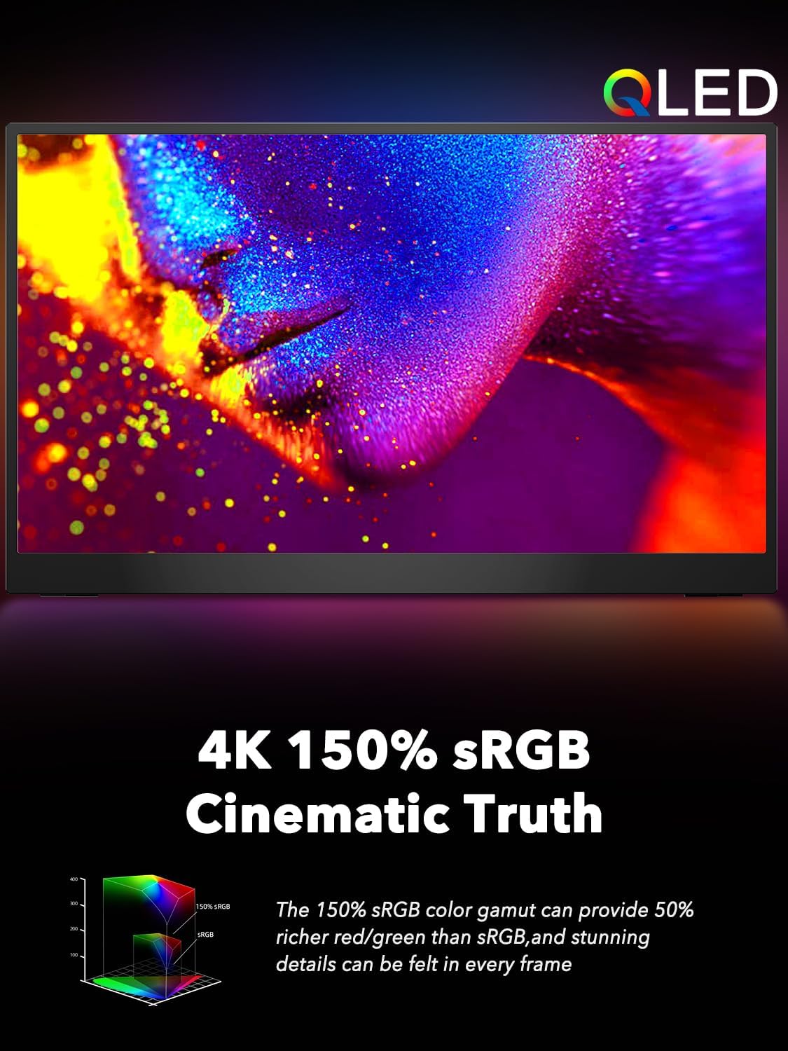 Thumbnail 2 de UPERFECT 17.3" 4K QLED Portable Monitor