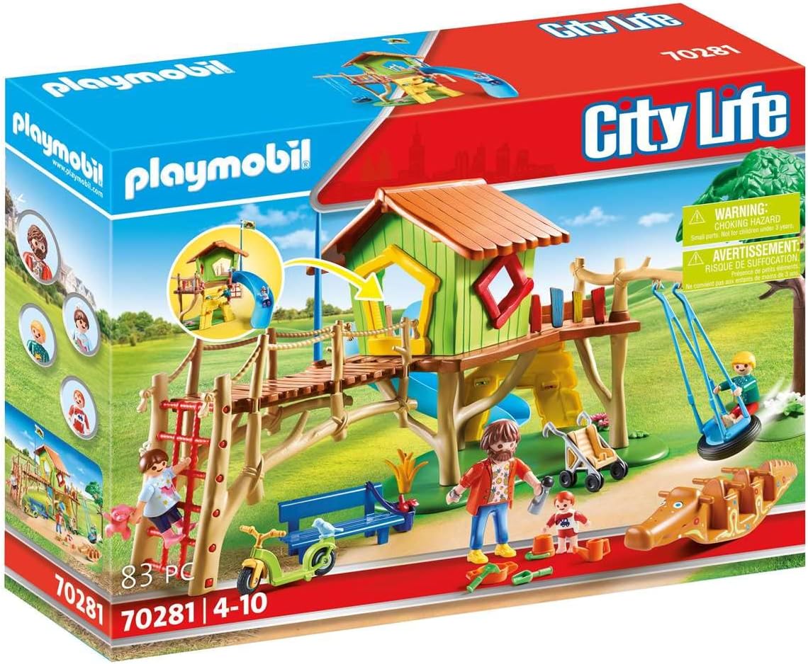 Detalle 1 de PLAYMOBIL City Life Abenteuerspielplatz 70281 – ab 4 Jahren
