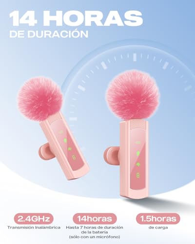 Detalle de CoolSwan 2 Pack: Micrófono Inalámbrico Solapa para iPhone, iPad y Android (2×) con Reducción de Ruido