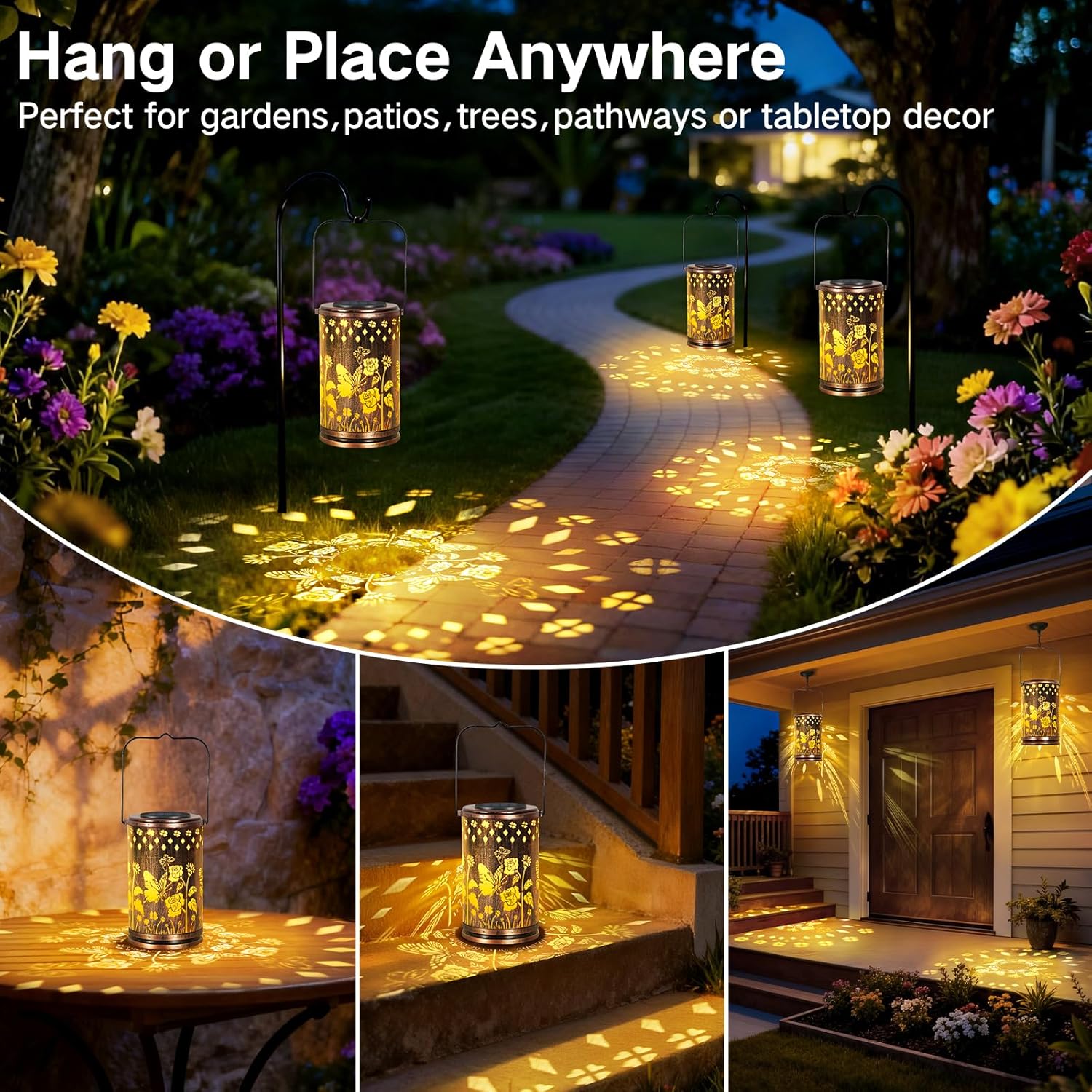 Thumbnail 5 de OUTONLIFE Butterfly Solar Lantern Garden Ornaments – waterproof hanging solar lights