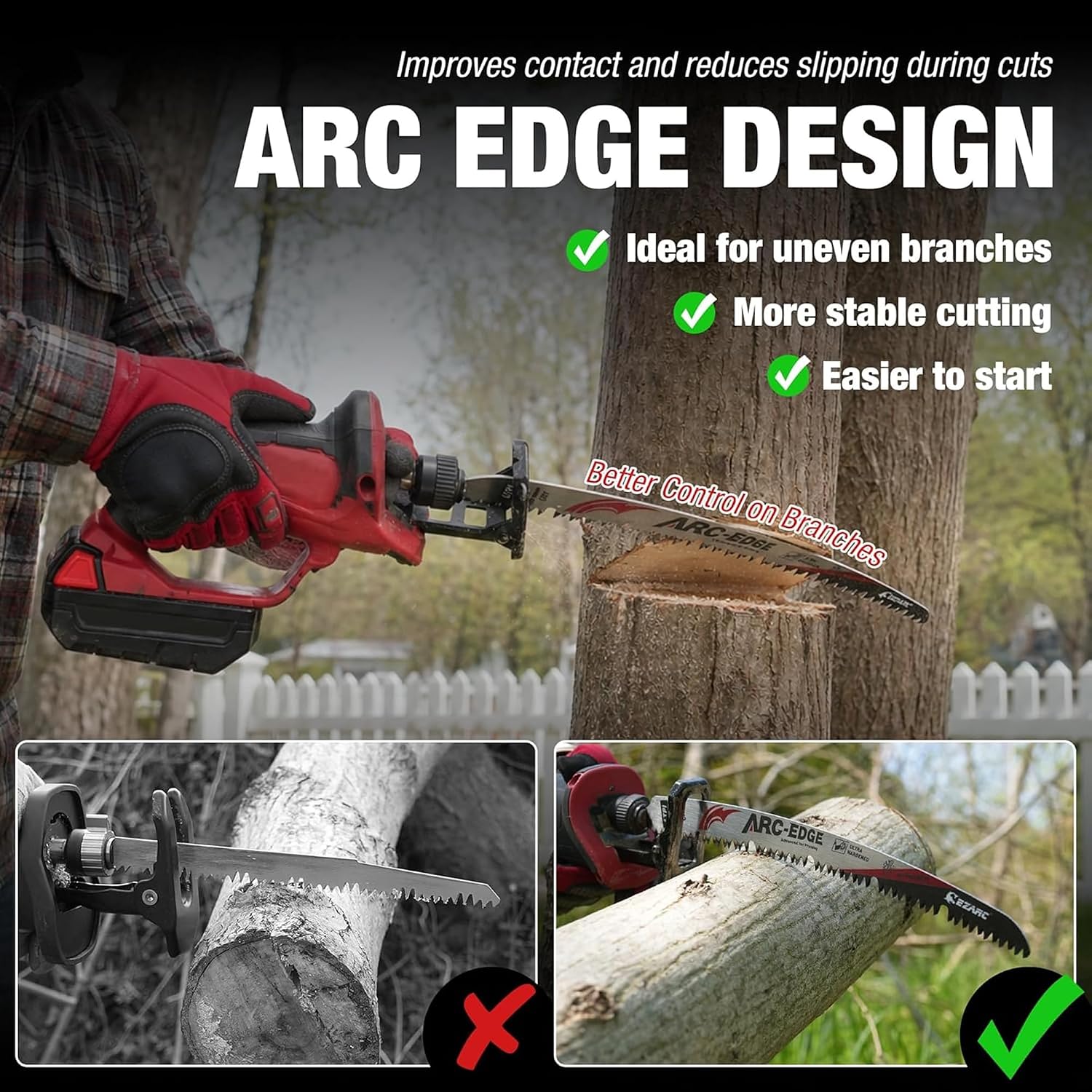 Thumbnail 2 de EZARC 802068 Arc Edge Reciprocating Saw Blades, 12-Inch 6 TPI, 3-Pack