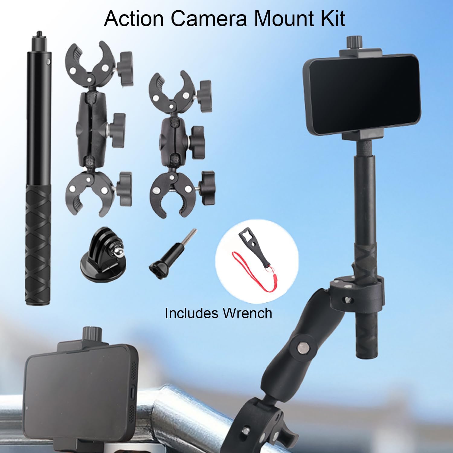Thumbnail 4 de RATSTONE Für Insta 360 Motorrad Halterung 120 cm