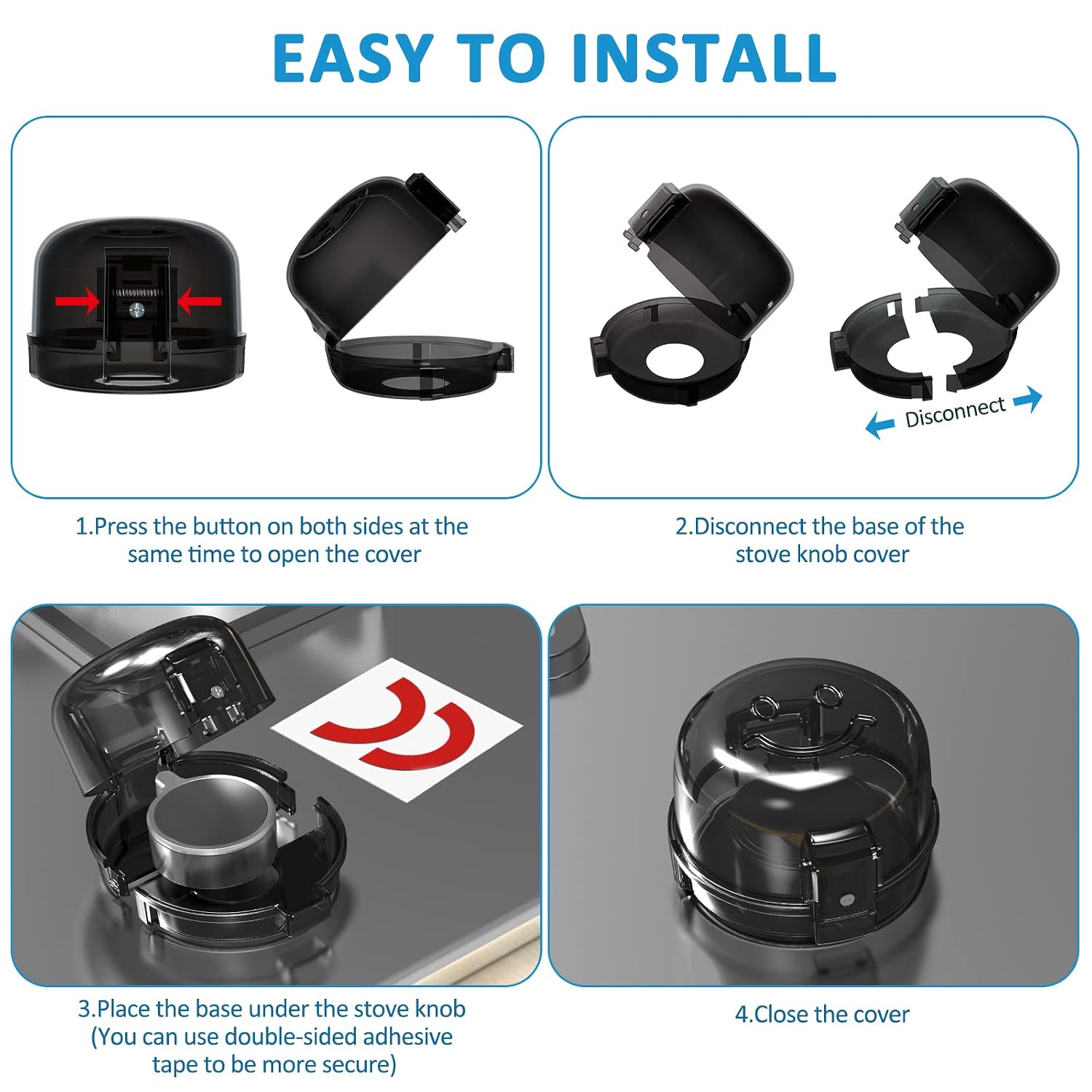 Thumbnail 4 de Gas Stove Knob Covers, PC
