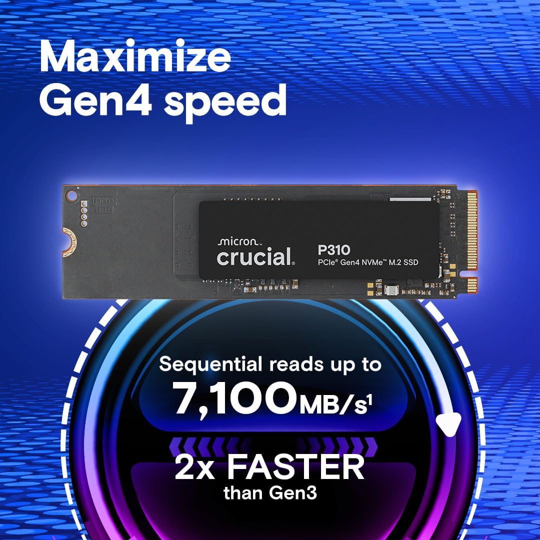 Thumbnail 1 de Crucial P310 1 TB – wewnętrzny SSD NVMe PCIe Gen4 M.2 2280 do 7100 MB/s