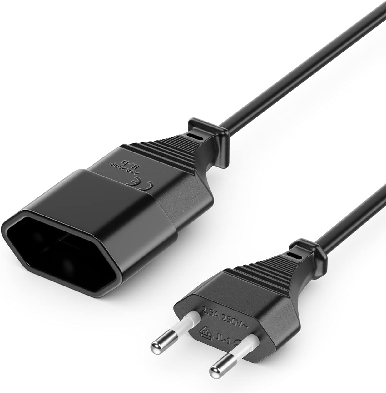 Thumbnail 6 de deleyCON 7,5 m Euro-Verlängerungskabel: Typ-C-Stecker auf Euro-Buchse, Weiß