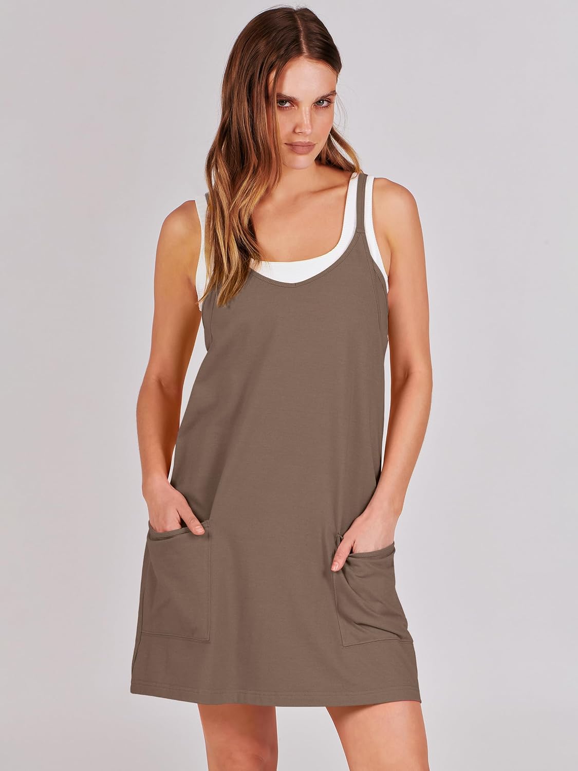 Thumbnail 1 de ANRABESS Women Athletic Dress with Built-in Shorts — Summer Tennis & Active Dress