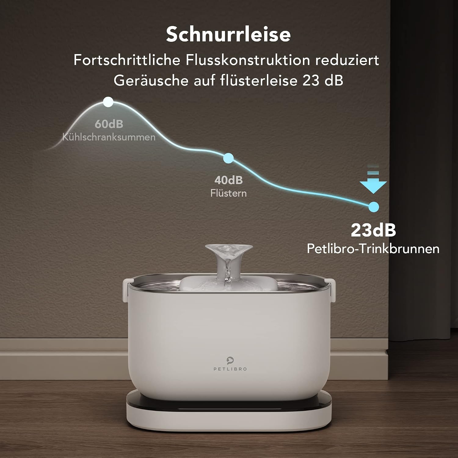 Detalle de PETLIBRO Katzenbrunnen Pumpe Kabellos – Leise Ersatzpumpe für PLWF005, PLWF115, PLWF105