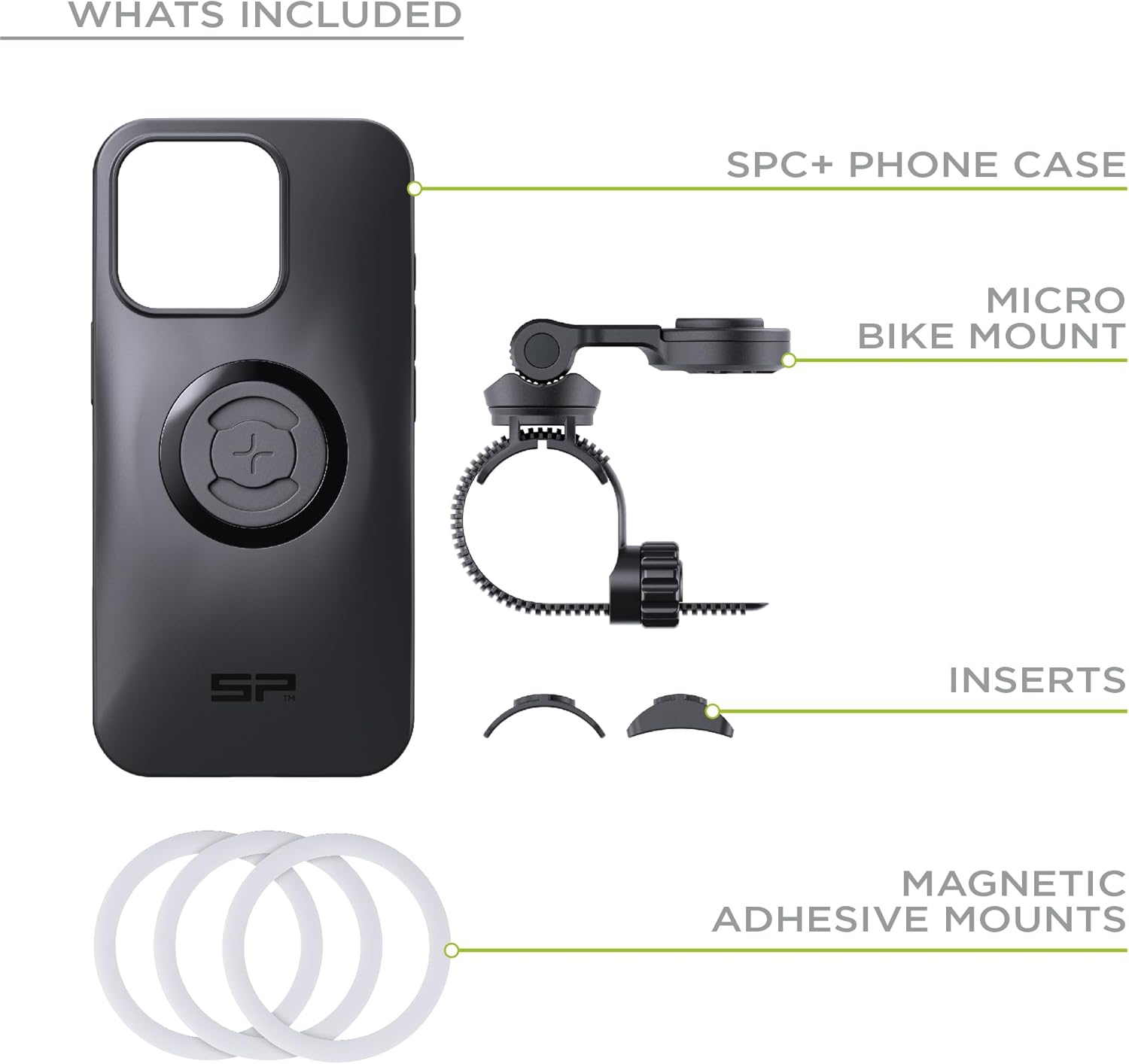 Thumbnail 1 de SP CONNECT Bike Bundle II SPC+ pour iPhone 15 Pro – système de montage vélo (VTT/VTC) avec protection Twist Lock