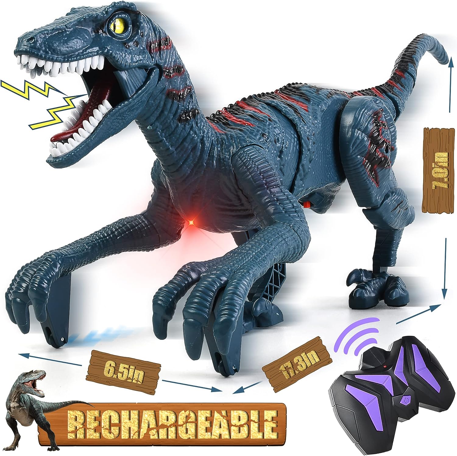 Jurassic Velociraptor Remote Control Dinosaur Toy 🦖