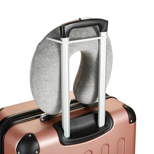 Detalle de Amazon Basics Semicircular Almohada para cuello de espuma viscoelástica (gris)