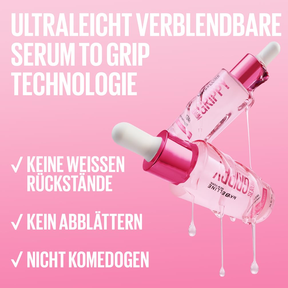 Thumbnail 5 de Maybelline New York Grippy Serum Primer mit Niacinamid – serum-to-grip Make-up Primer für bis zu 24 Stunden Halt (30 ml)