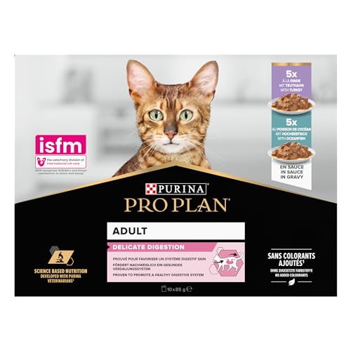 Detalle de PRO PLAN Adulte Delicate Digestion Dinde Poisson Sauce - 10 sachets de 85 g