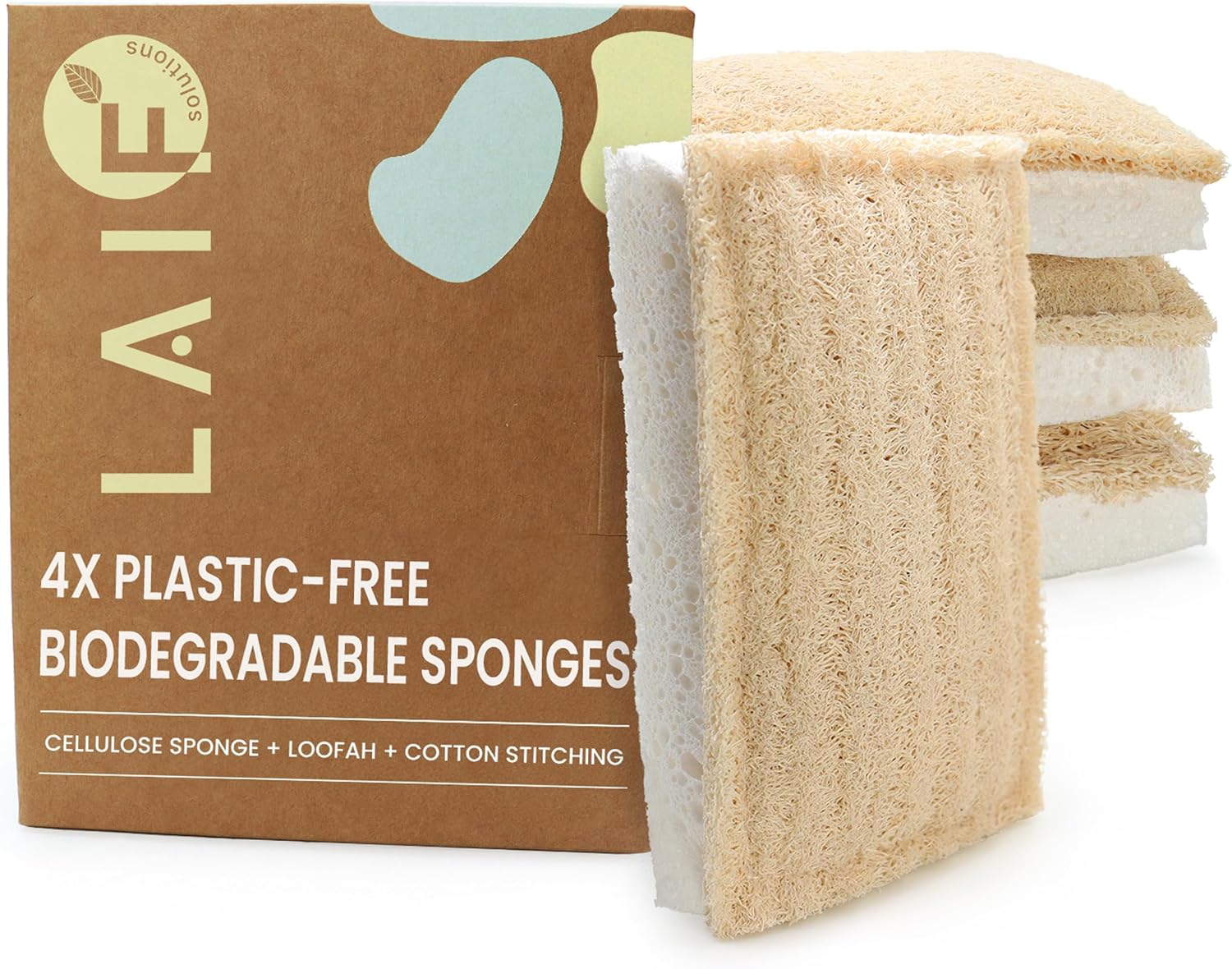Detalle de Natural Kitchen Sponges, Pack of 4