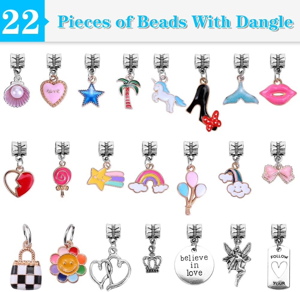 Detalle de AIPRIDY 150 Pieces Charm Bracelet Kit