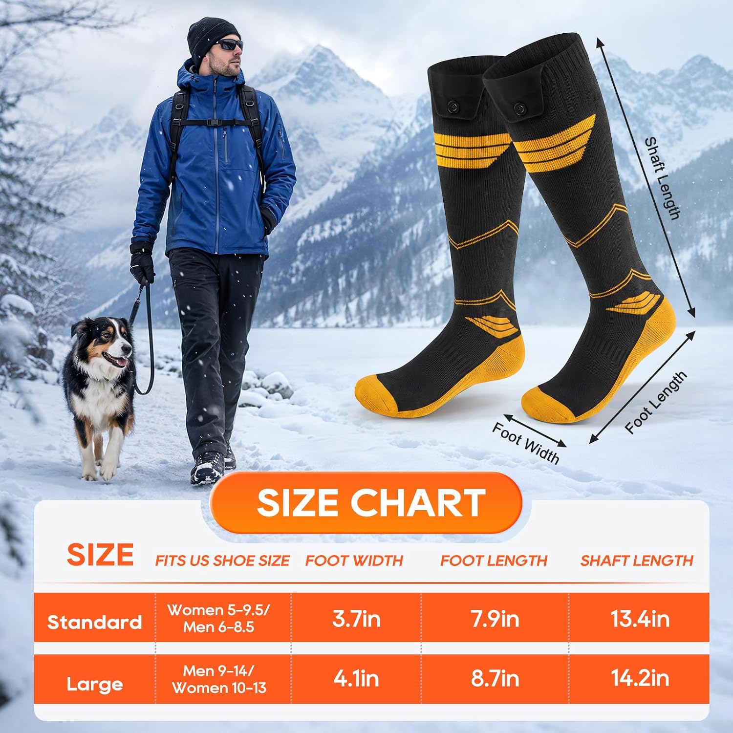 Thumbnail 6 de Eoguasa AF-01 Heated Socks with App Control, 3 Heat Levels and Dual Batteries