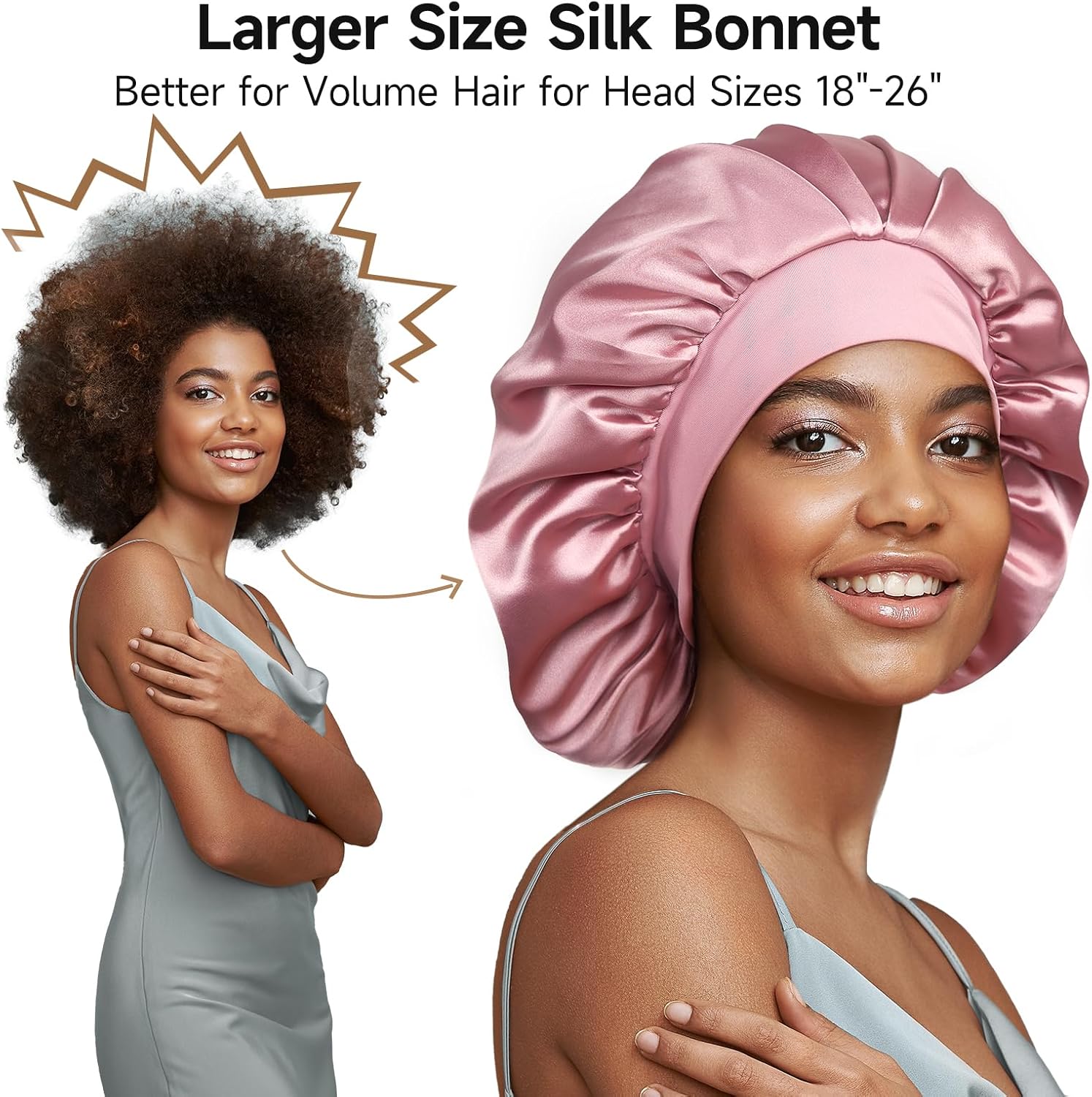 Thumbnail 4 de Umisleep 22 Momme Mulberry Silk Bonnet with Double Layer Satin – Premium Sleep Hair Care