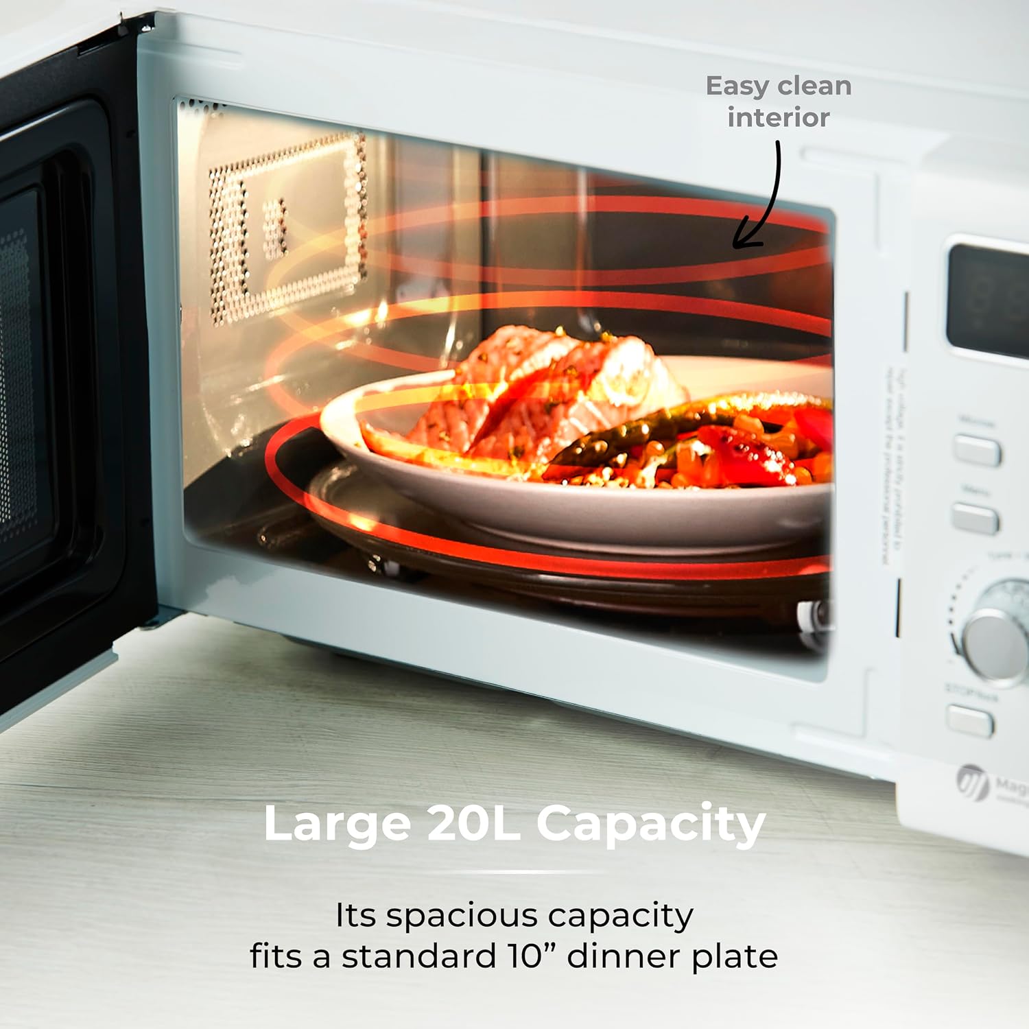 Thumbnail 3 de Tower T24041WHT microwave 20L 800W