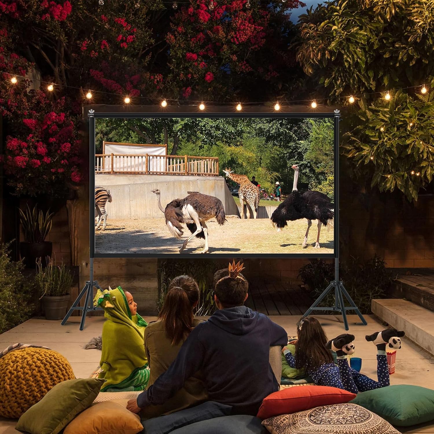 Thumbnail 1 de TOWOND Projector Screen with Stand (120-inch, 16:9) for Backyard Movie Nights