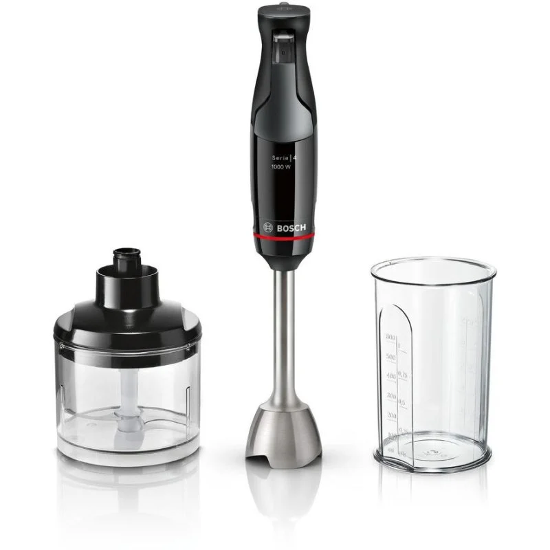 Detalle de Batidora de inmersión Bosch Serie 4 MSM4B620 1000W Negra: potencia y precisión para tu cocina
