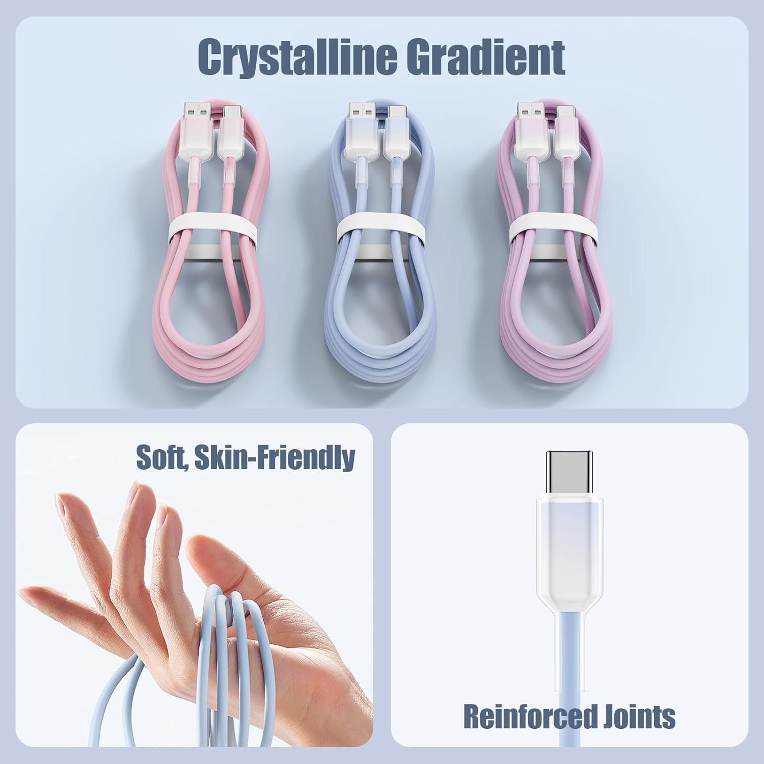 Thumbnail 3 de USB C Charger Cable 3ft 3-pack