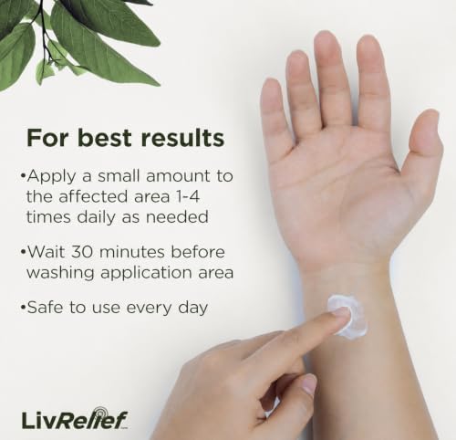 Detalle 1 de LivRelief Itch Relief Cream, 50 g Hydrocortisone Anti-Itch Cream