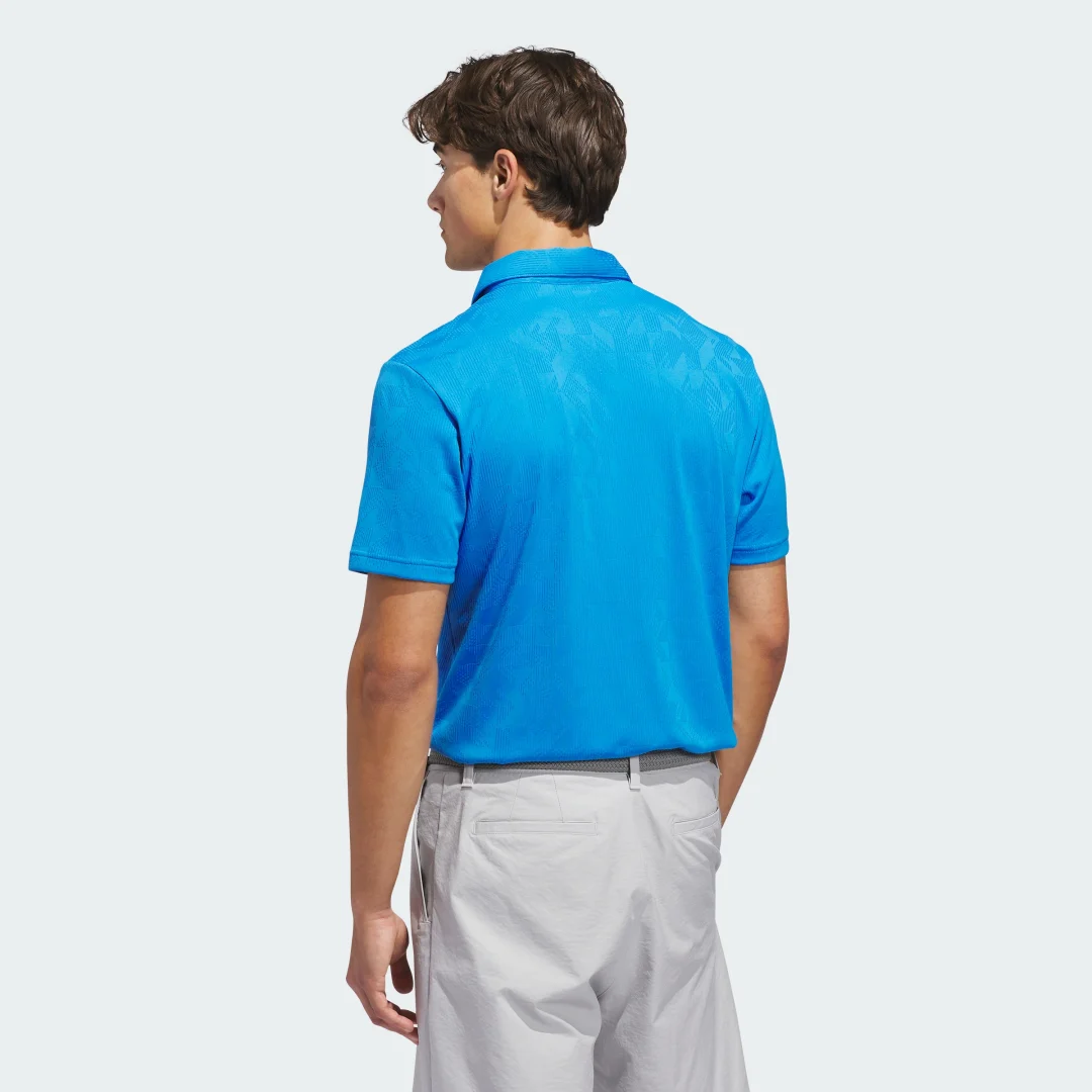 Detalle 2 de POLO de Jacquard Ultimate365 de Adidas en azul