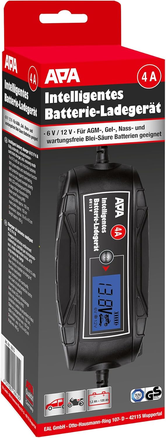 Thumbnail 3 de EUFAB 16615 Intelligentes Batterieladegerät, 6/12 V, 4 A – IP65, LCD