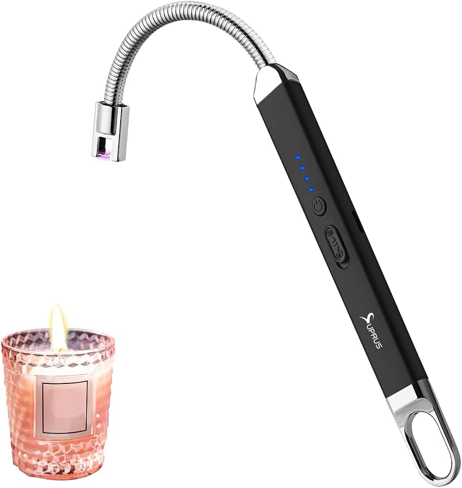 Detalle de SUPRUS SDE-K10-Black bågtändare, USB-laddningsbar med böjbar hals
