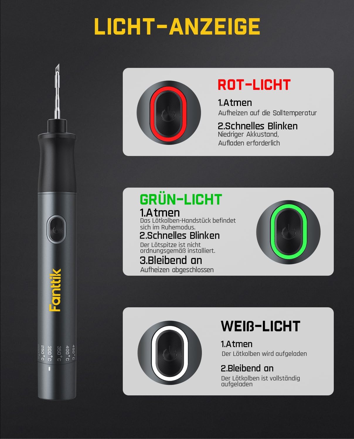 Thumbnail 5 de Fanttik T1 Max Lötkolben 2600 mAh