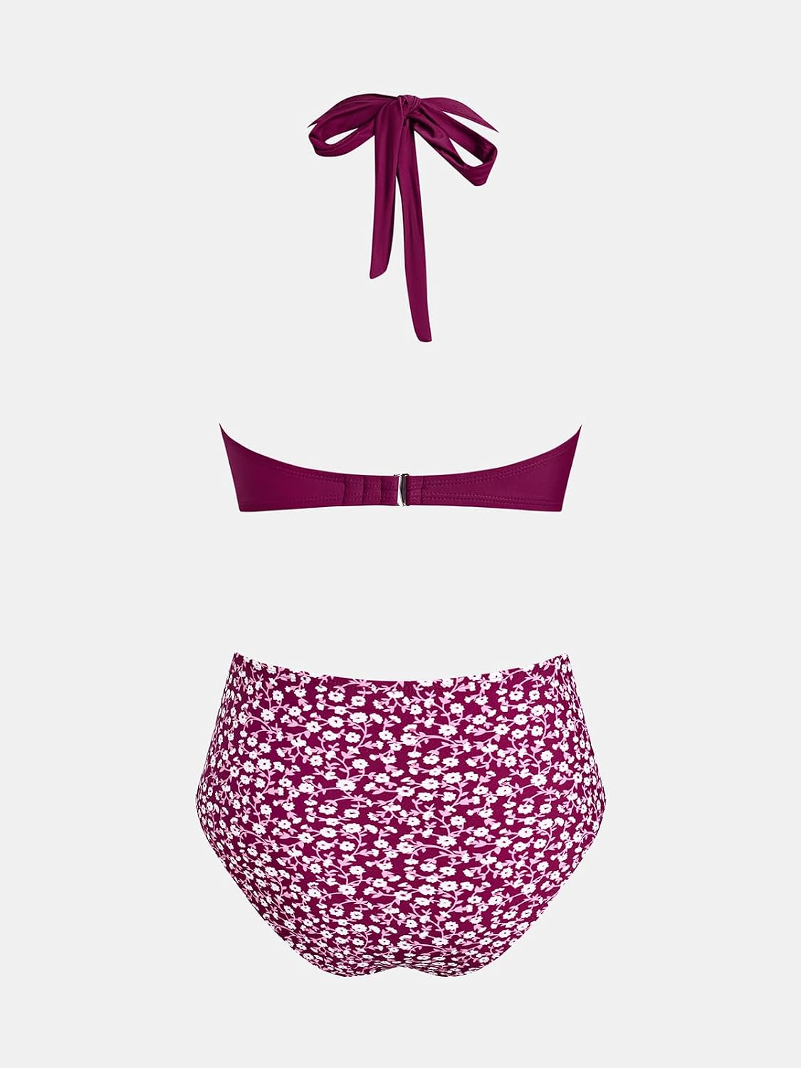 Thumbnail 6 de Ensemble maillot de bain deux pièces CUPSHE pour femme – haut dos nu croisé et bas taille haute texturé