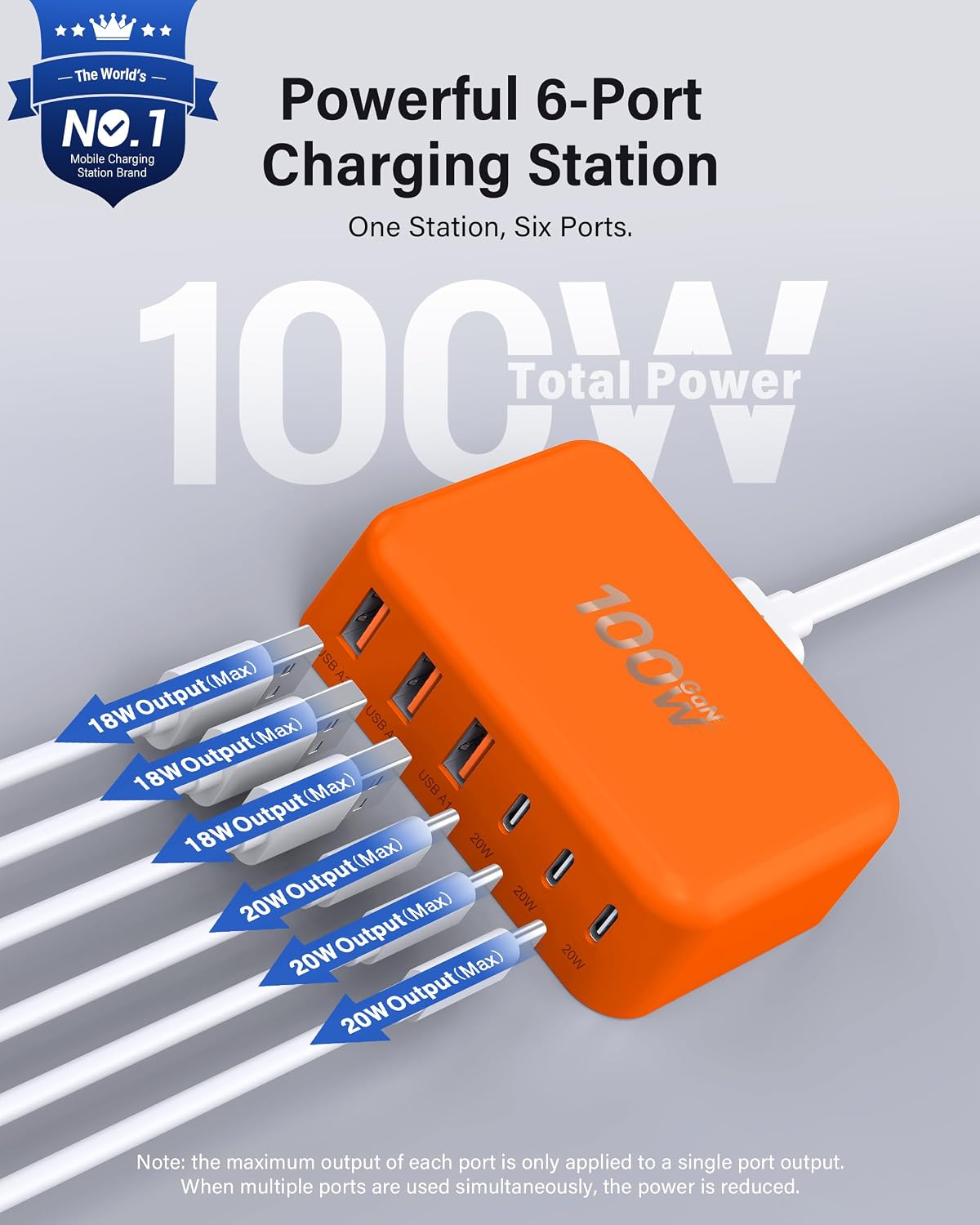 Detalle 2 de USB charging station 100W