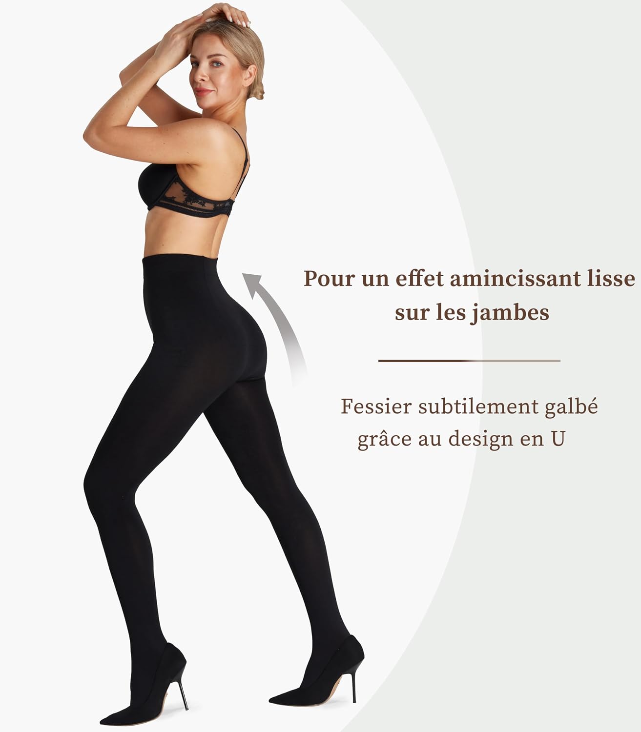 Detalle de Seidiva Collant Polaire Femme Hiver Chaud — Collant Thermique Taille Haute