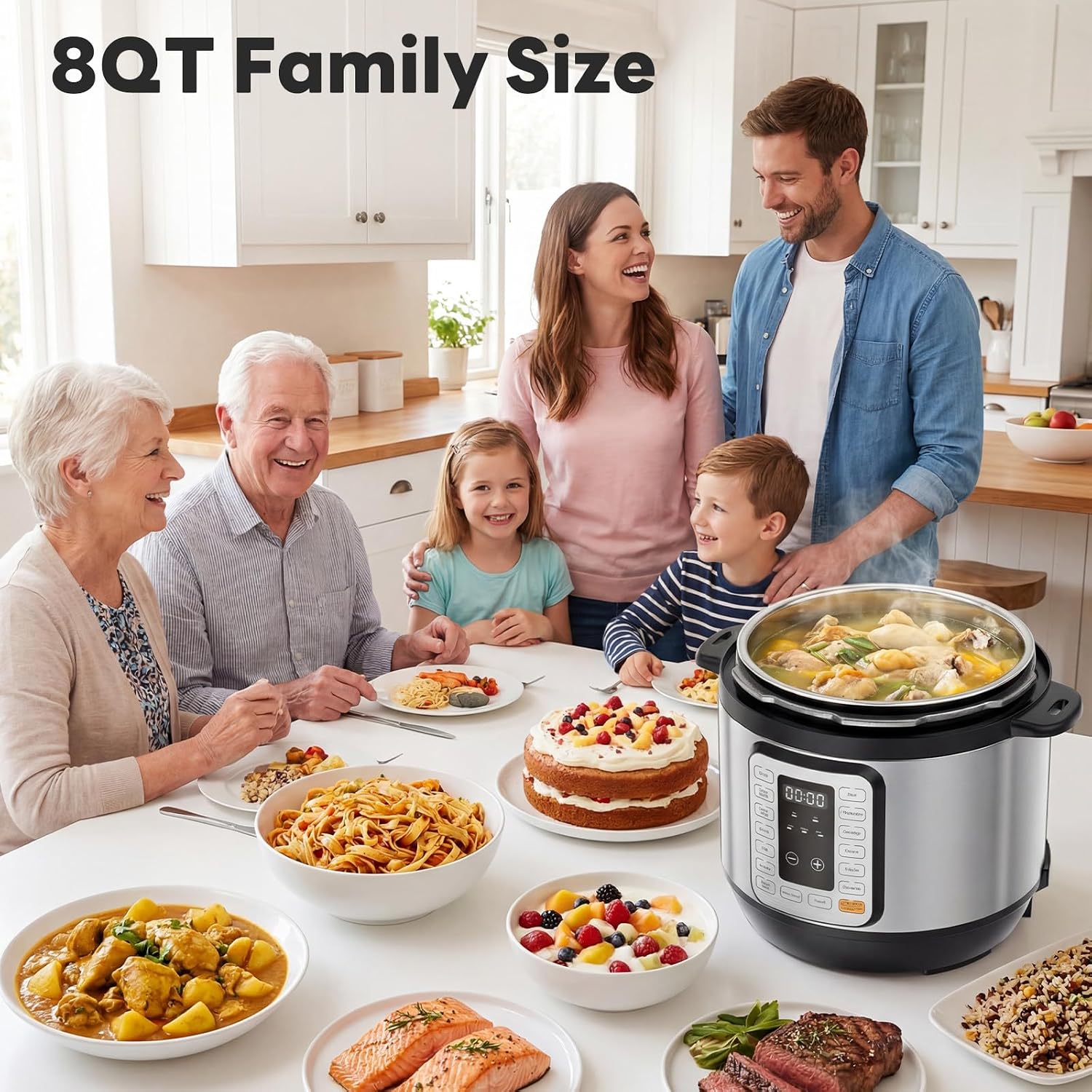 Thumbnail 6 de DUMOS Electric Pressure Cooker 8QT