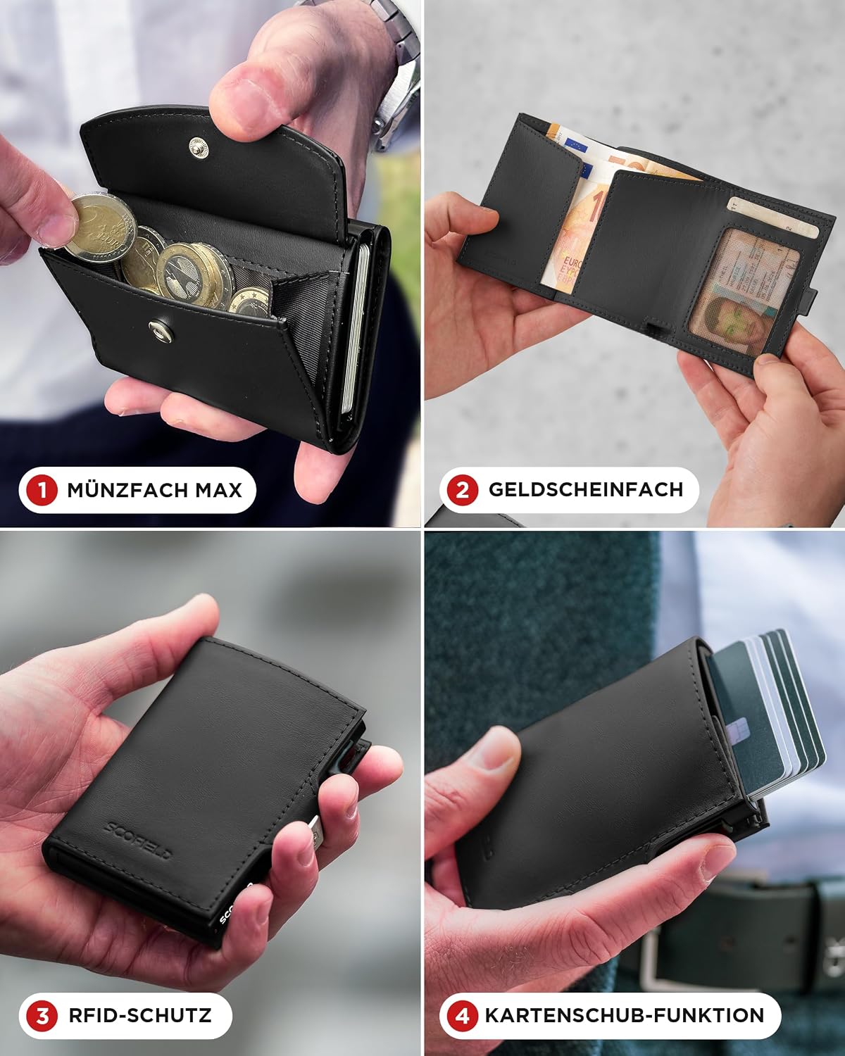 Detalle 2 de SF SCOFIELD Duality Slim Wallet mit RFID