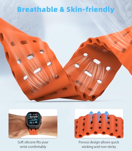 Detalle de MoKo Ocean Band: correa Ocean para Apple Watch (42–49 mm), compatible con Series y Ultra