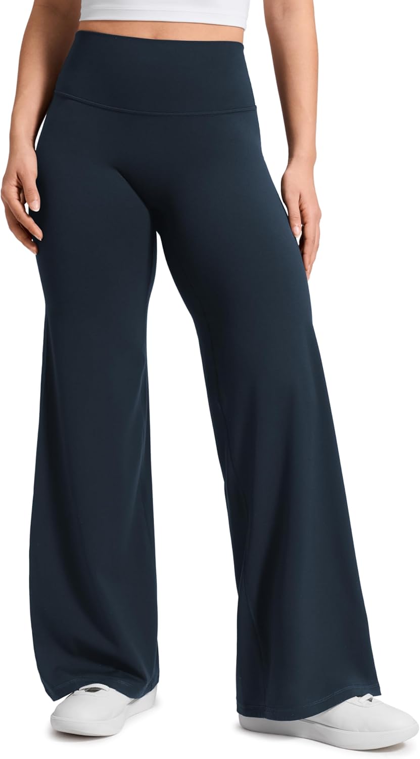 Detalle 2 de CRZ YOGA Softretch Women's No Front Seam Wide Leg Yoga Trousers