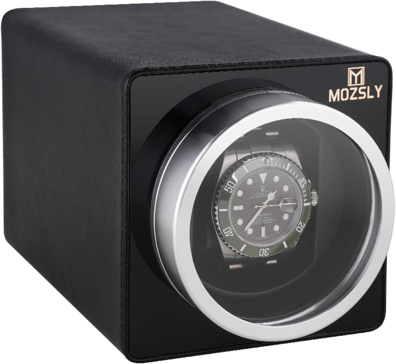Thumbnail 6 de MOZSLY Einzel-Uhrenbeweger für Automatikuhren mit leisem Motor und 12 Drehrichtungen (Leder, Acrylglas)