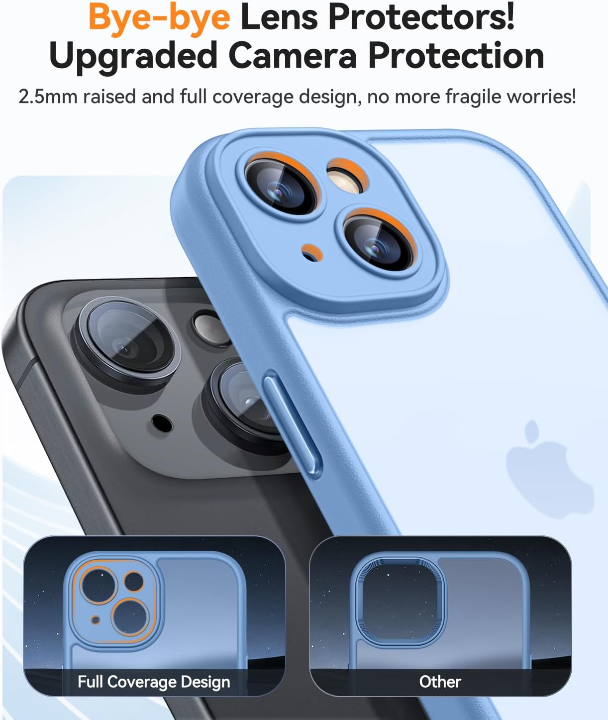 Thumbnail 2 de CANSHN Funda Mate iPhone 15 6.1" 📱 Protección Total Azul Claro