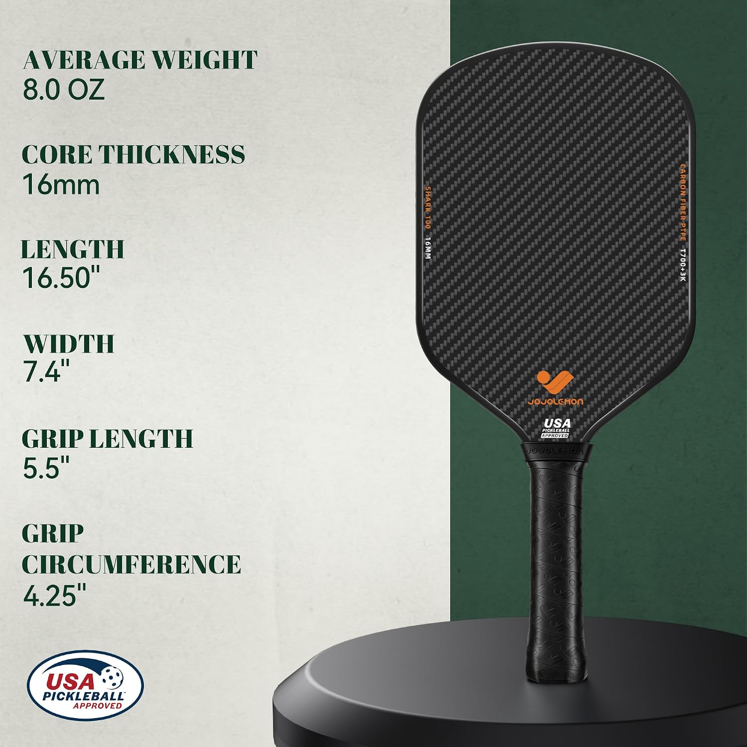 Thumbnail 6 de JOJOLEMON Pickleball Paddle, 16mm Core