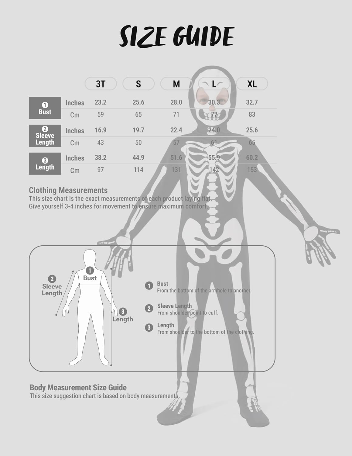 Detalle 1 de Spooktacular Creations Kids' Skeleton Costume, Polyester