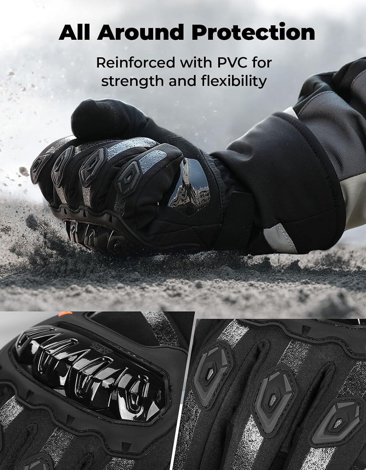 Detalle de KEMIMOTO Winter Motorcycle Gloves L, Touchscreen