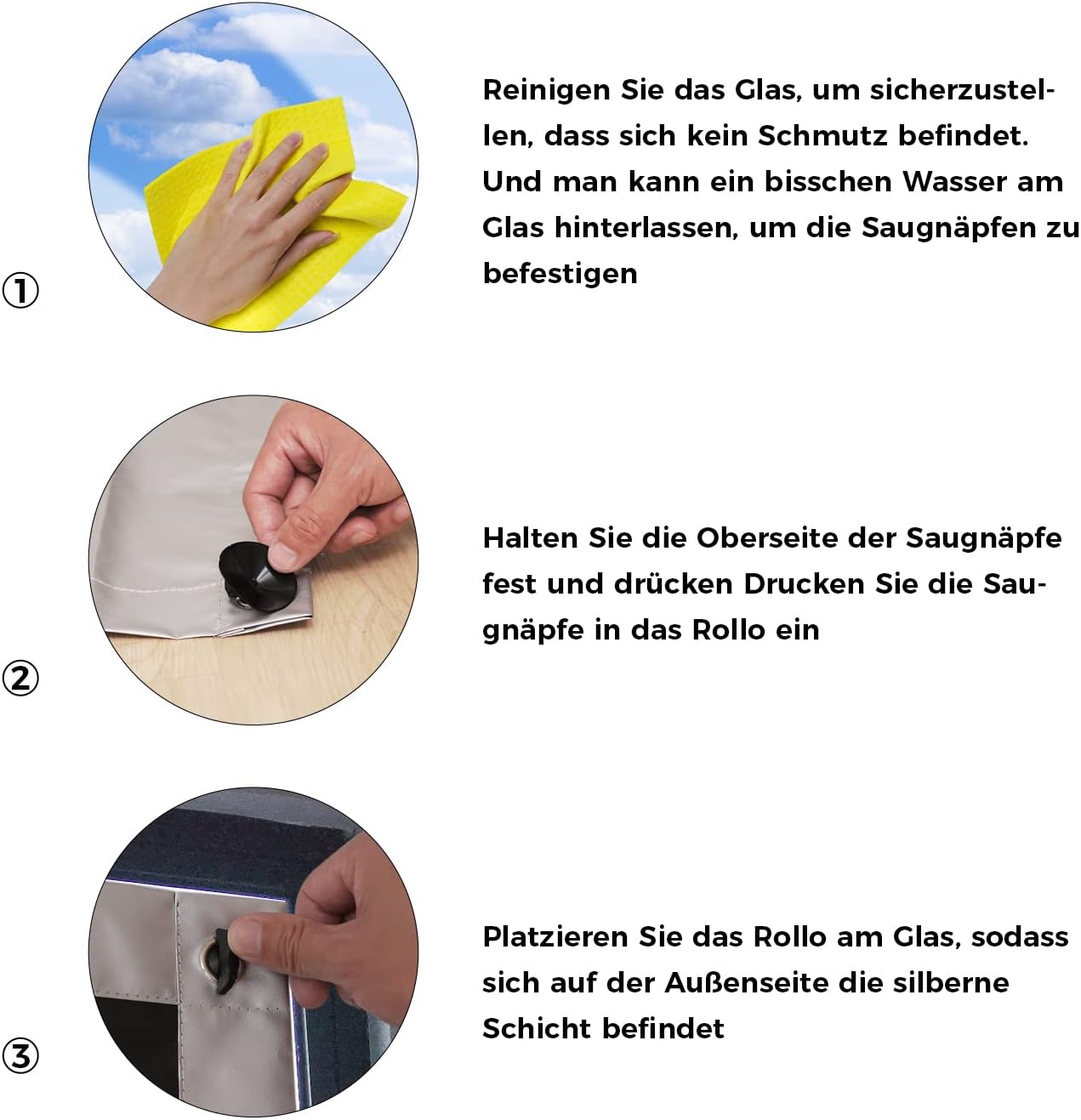 Thumbnail 6 de Update Sonnenschutz Dachfenster Rollo Verdunkelungsrollo – Verdunkelungsstoff für Velux- und Roto-Fenster 96 × 120 cm