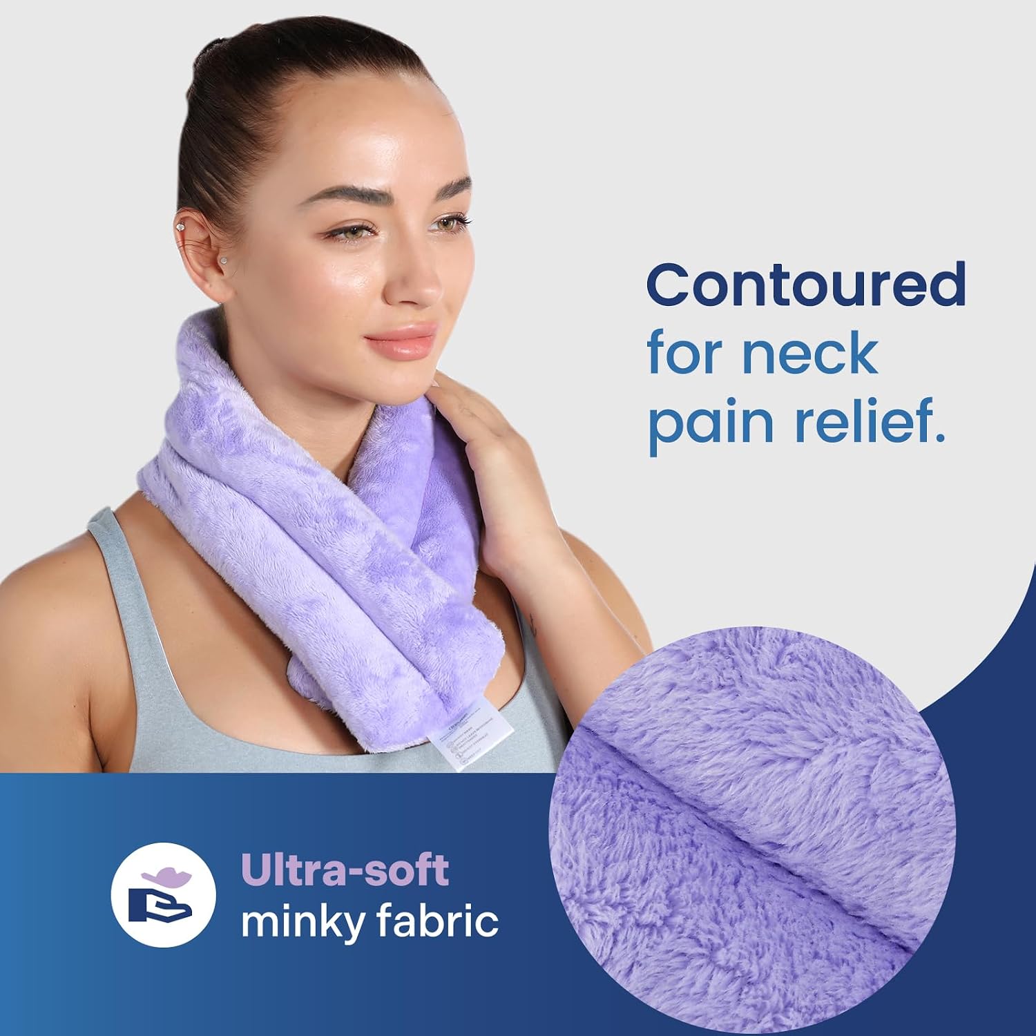 Thumbnail 2 de REVIX REX010orchid Microwavable Neck Wrap for Moist Heat and Cold Therapy