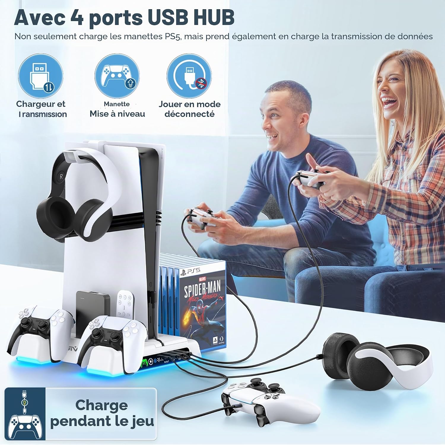Detalle de OIVO support PS5 avec ventilateur à 3 vitesses