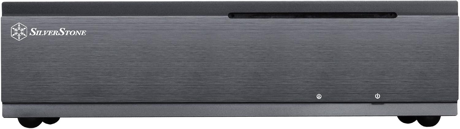 Detalle de SilverStone SST-ML06B Milo – obudowa HTPC Mini-ITX 7 l z aluminiowym frontem