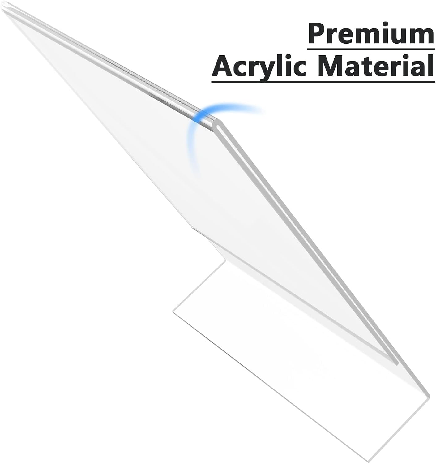 Thumbnail 6 de Flow fire A5 Acrylic Sign Holder (2 Pack) — L-Shape Clear Perspex Slant-Back Display Stand